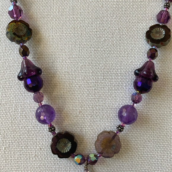 NWT Fish & Octopus Pendant Necklace w Amethysts Swarovski Crystals & Cze… - Picture 6 of 11